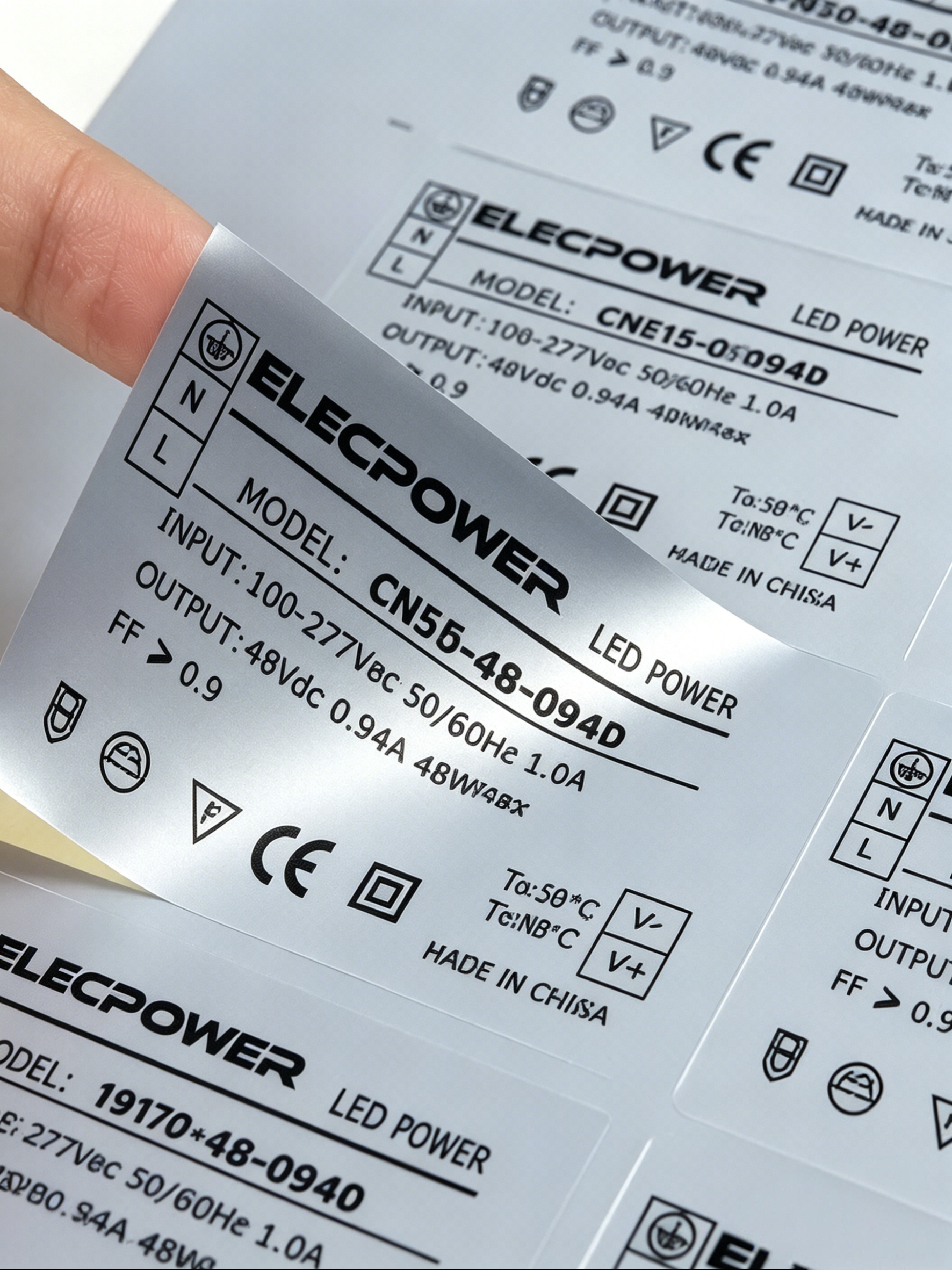 Custom Labels Vinyl——Weather-resistant, UV-protected — ideal for vehicle wraps & equipment labels.