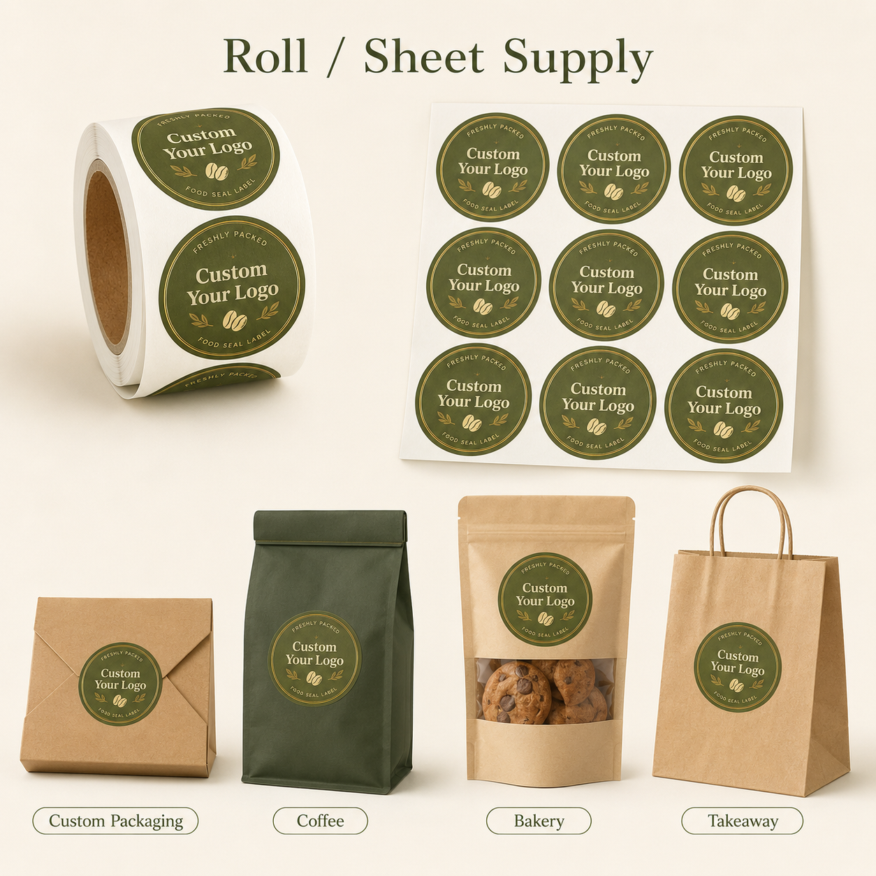 Coated Paper-Customized circular food seal stickers 主图 02