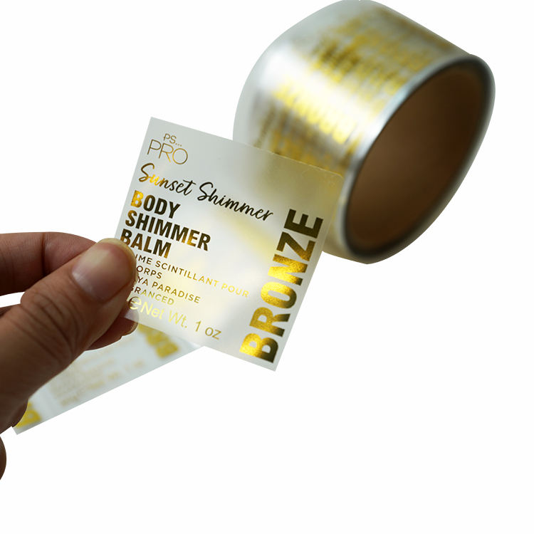 Bopp-Customized adhesive Bopp waterproof transparent bottle gold foil label 主图 03