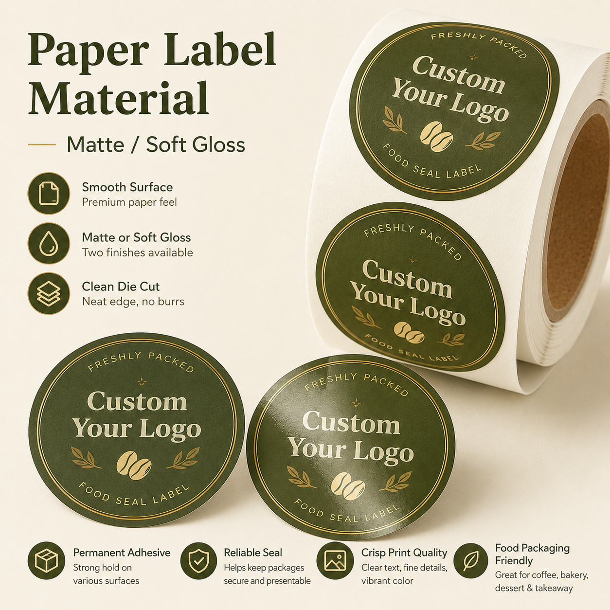 Coated Paper-Customized circular food seal stickers 主图 05