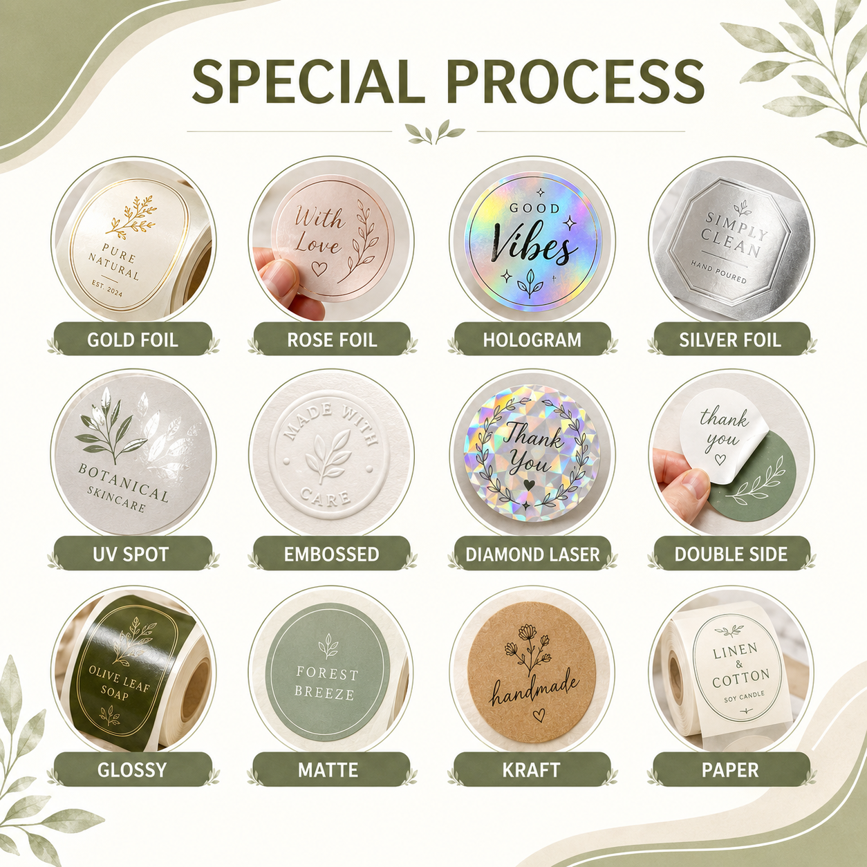 Coated Paper-Customized circular food seal stickers 主图 06