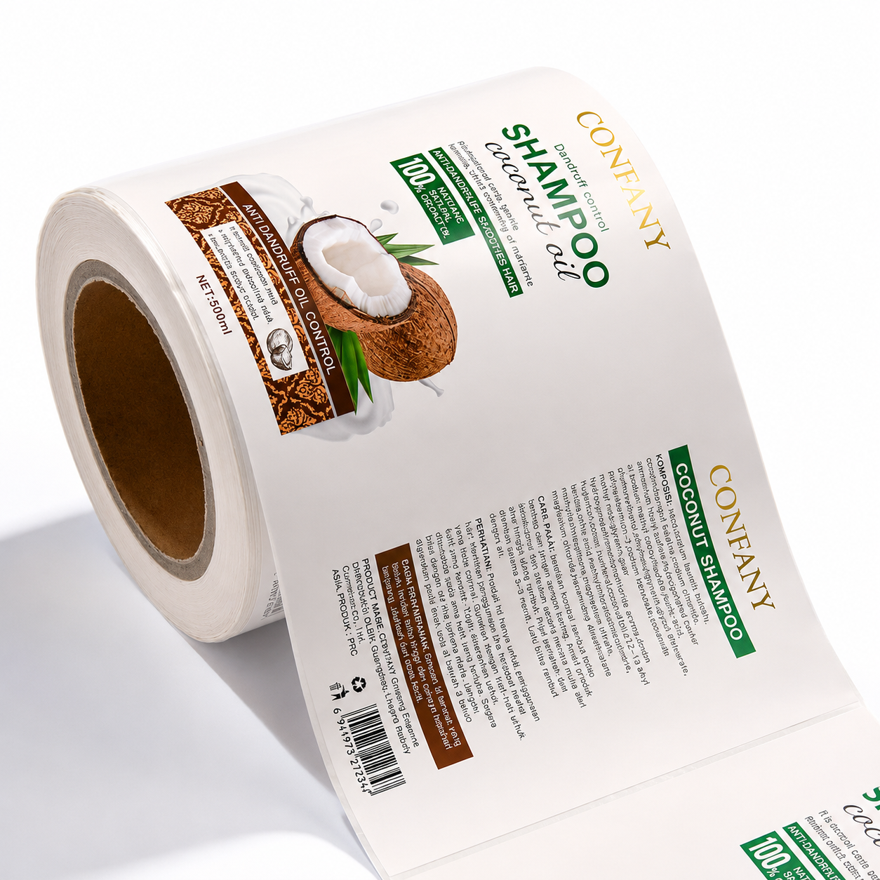 Art Paper-Custom Waterproof Art Paper Shampoo Bottle Label Roll chatgpt image 2026年7月10日 14 23 57