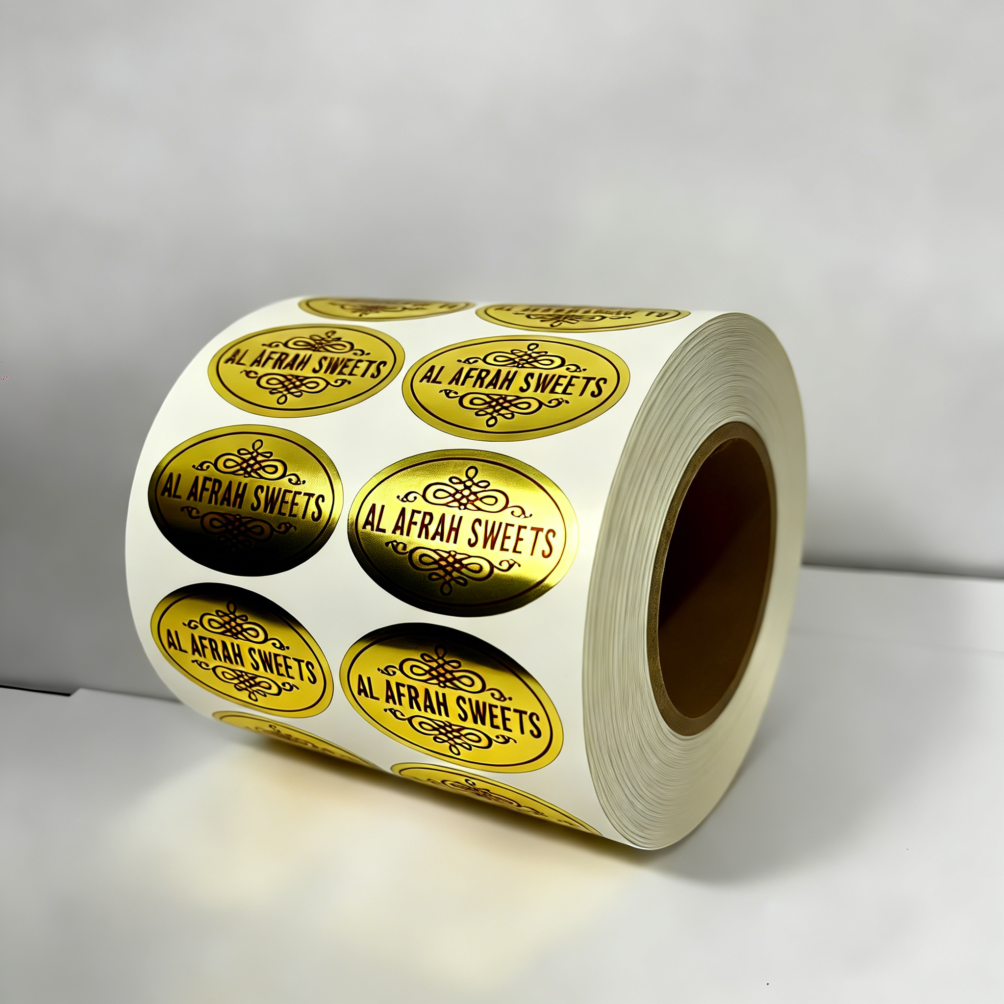 PET-Custom Holographic Gold Mirror PET Label 主图 03