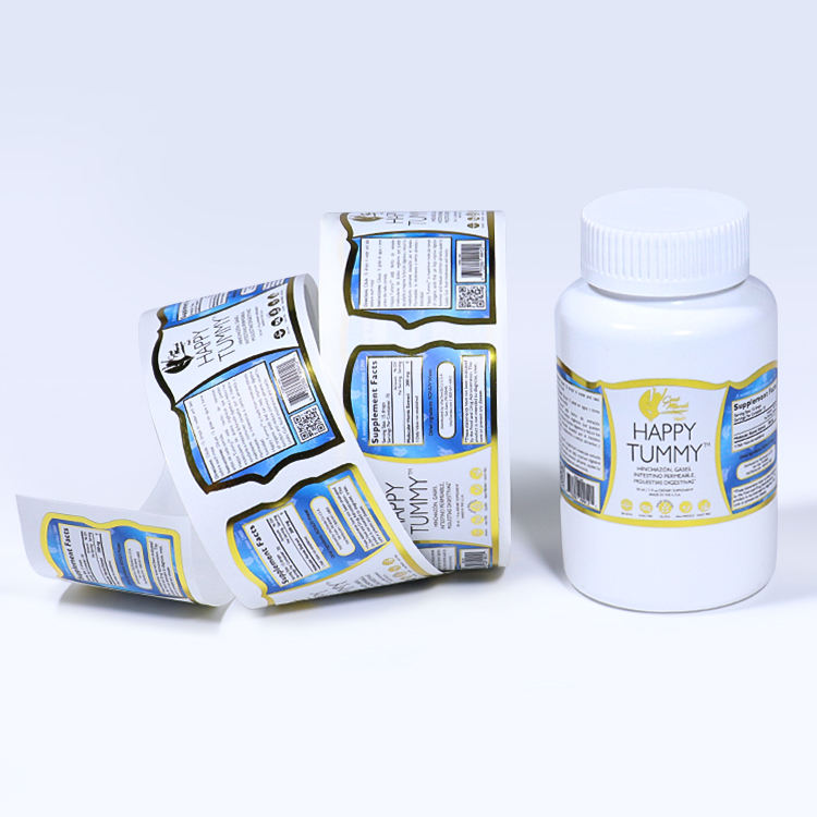 PVC-Custom Waterproof Vinyl Supplement Bottle Label Roll 主图 04
